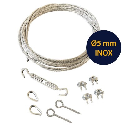 Câble INOX Ø5 mm pour jardinier ou Paysagiste