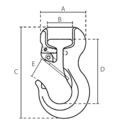 Crochet pour sangle et élingue caractéristiques techniques