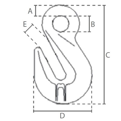 Crochet raccourcisseur à œil grade 100