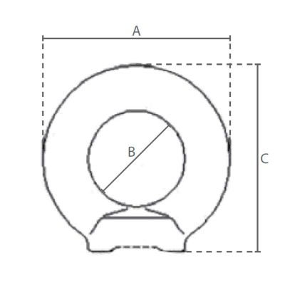 Anneau de levage Femelle haute résistance dimensions