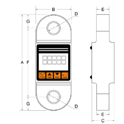 Dynamomètre Dsd04 Rema avec Télécommande dimensions