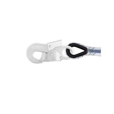 Longe fourche en corde tressée 1,5 m fixation harnais