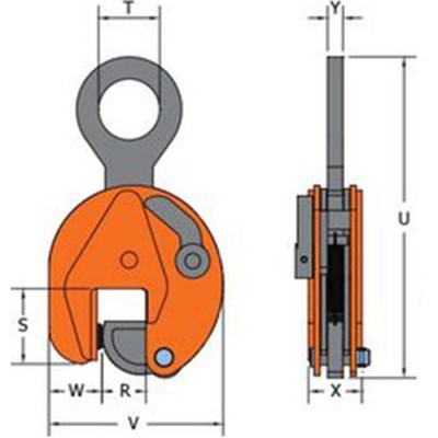 Pince lève tôle VCW Pewag dimensions