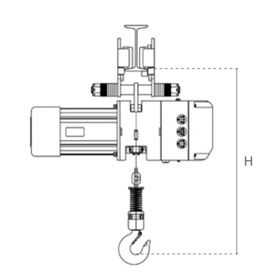 Palan électrique hauteur sous poutre