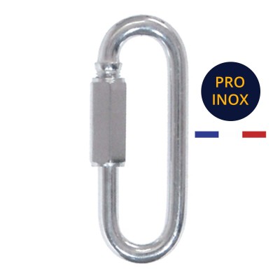 Maillon rapide à grande ouverture INOX gamme PRO