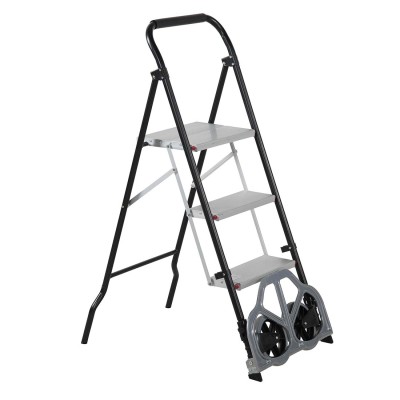 Diable à Escabeau Pliable roues pliées