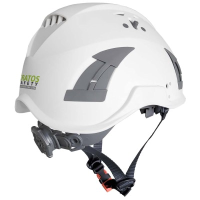 Casque de chantier Blanc vue de coté