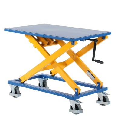 Table élévatrice mobile manuelle vue de derrière