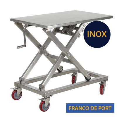 Table élévatrice mobile Inox Livraison Gratuite
