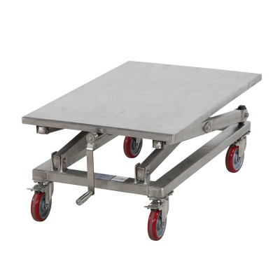 Table élévatrice mobile Inox pliée