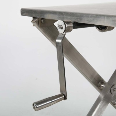 Table élévatrice mobile Inox zoom manivelle commande