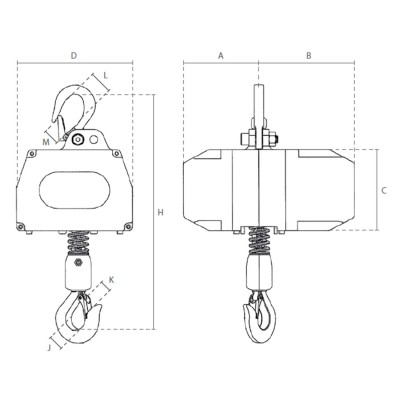 Dimensions palan électrique sur Batterie