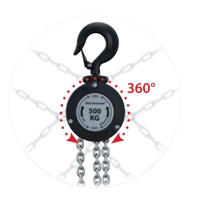 Palan à chaine en Aluminium 360 °