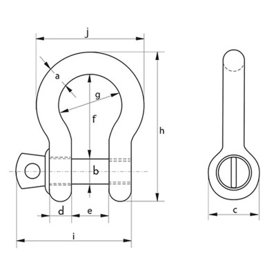 Manille de levage lyre HR axe vissé Green Pin® SC caractéristiques