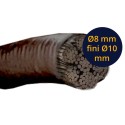 Câble acier GAINÉ noire Ø8 mm fini Ø10 mm