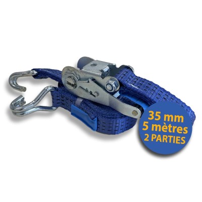 Sangle d'arrimage à cliquet largeur 35 mm longueur 5 m