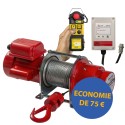 Treuil électrique triphasé 300 Kg + télécommande sans fil