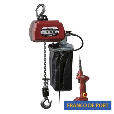 Palan électrique sur Batterie 250 Kg Franco