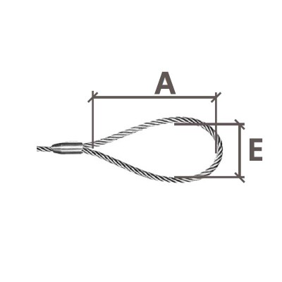 Dimension boucle élingue standard