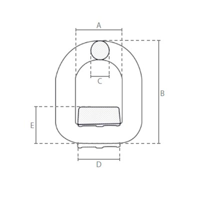 Caractéristiques Anneau de levage à souder avec Ressort