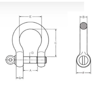 Manille de levage lyre HR axe vissé