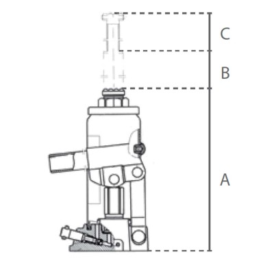 Vérin hydraulique dimensions