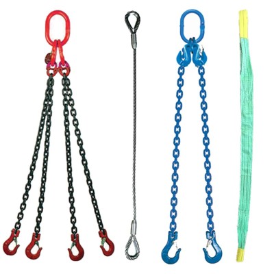 Chaine de levage, sangle textile et câble