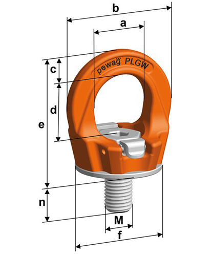 Caractéristique anneau levage Pewag