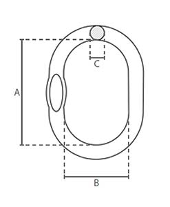 Dimensions maille de tête simple