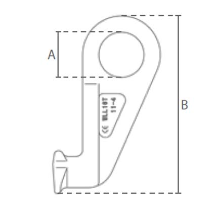 Dimensions du crochet de levage pour conteneur